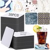 Cunhill 35 Pieces Sublimation Blanks Coasters, 3.54 x 3.54 Inch