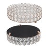 Crystal Cosmetic Makeup Tray 8in Round Display Tray Mirrored Metal