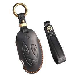 Ysbxitu Key Case Car Key Cover Protective Case Leather Accessories Compatible with Hyundai Ioniq 5 6 KONA SX2 Grandeur GN7 2023 2024 Car Key Bag Key Cover 5/7 Buttons, 5-button black