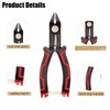 6.3" Wire Cutters, Side Cutter 3 in-1 Cable Cutters for