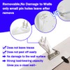 Yosawo 30 Pieces Picture Hooks Non-Trace Hook Plastic Hardwall Hanger