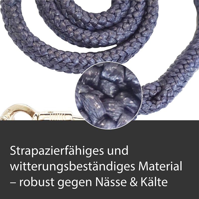 Pferdelinis Horse LEASH, 1.60 m (dark blue), with panic hook