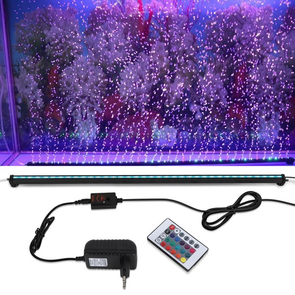 GOESWELL Éclairage LED d'aquarium - Lampe d'aquarium pour plantes - Lampe submersible RVB avec télécommande 24 touches - Éclairage LED pour la croissance des plantes (30 cm)