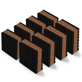 Cork Soundproofing Mats and Vinyl Record Soundproofing Feet, 2” x 2” x 7/8” for Turntable Amplifiers Subwoofers Record Players Vibration Isolation and Noise Reduction (8-Pack)