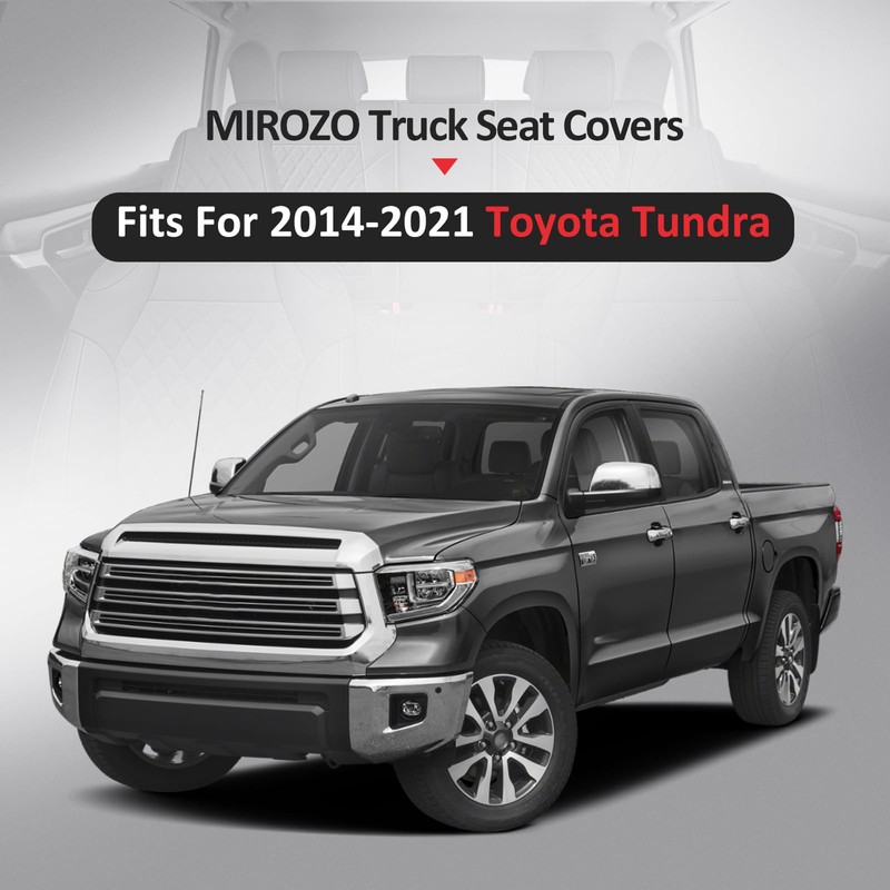 MIROZO Toyota Tundra Seat Covers, Waterproof Truck Seat Covers Full