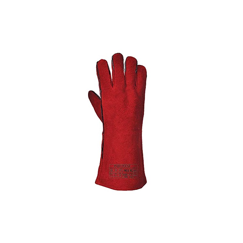 Portwest Welders Gauntlet, Color: Red, Size: XL, A500RERXL
