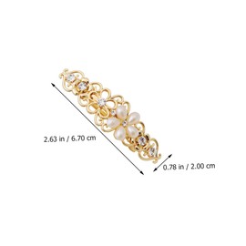 Gatuida 4pcs Pearl Hair Clips for Women Hollow Spring Alloy Hair Barrettes for Girls and Special Occasions