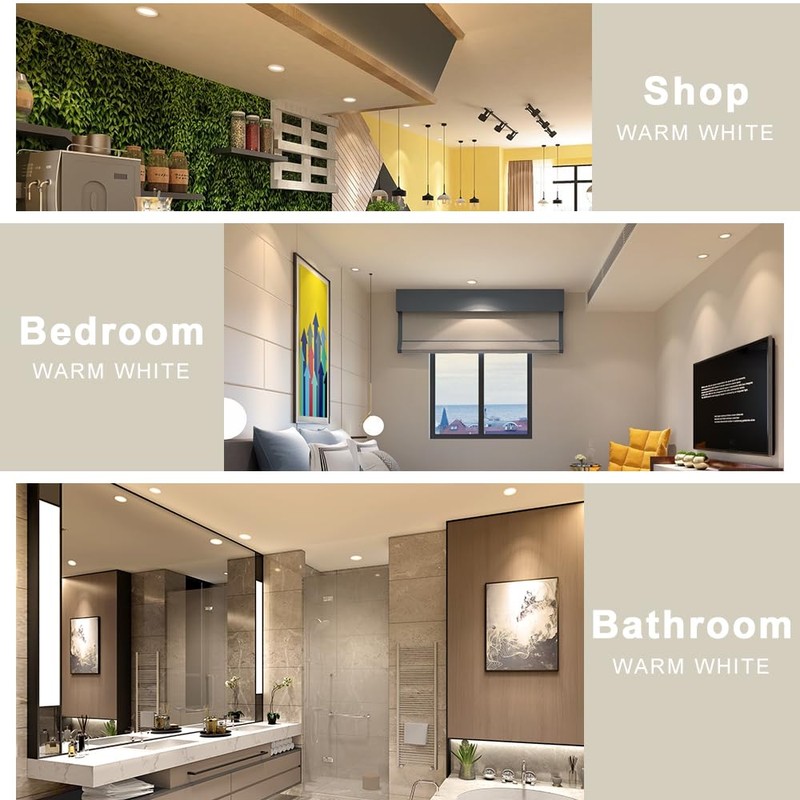 2 Inch LED Downlight, 3W Recessed Lighting Dimmable Ceiling Light