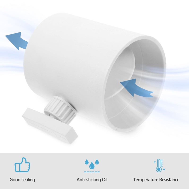 DOITOOL Control Valve Ducting Insert for Bathrooms Range Hood Damper