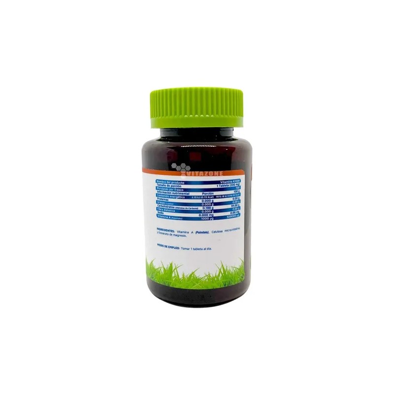 Vitamina A 100 Tabletas De 1000 Mg Vidanat.