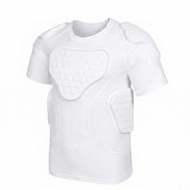 GUOZI Youth Football Padded Compression Shirt with 6-Pad
