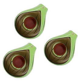 DIKIMO Inflatable Drink Holder, 3 Pcs Cup Pool Drink Holder Floating for Summer Pool Party (Avocado)
