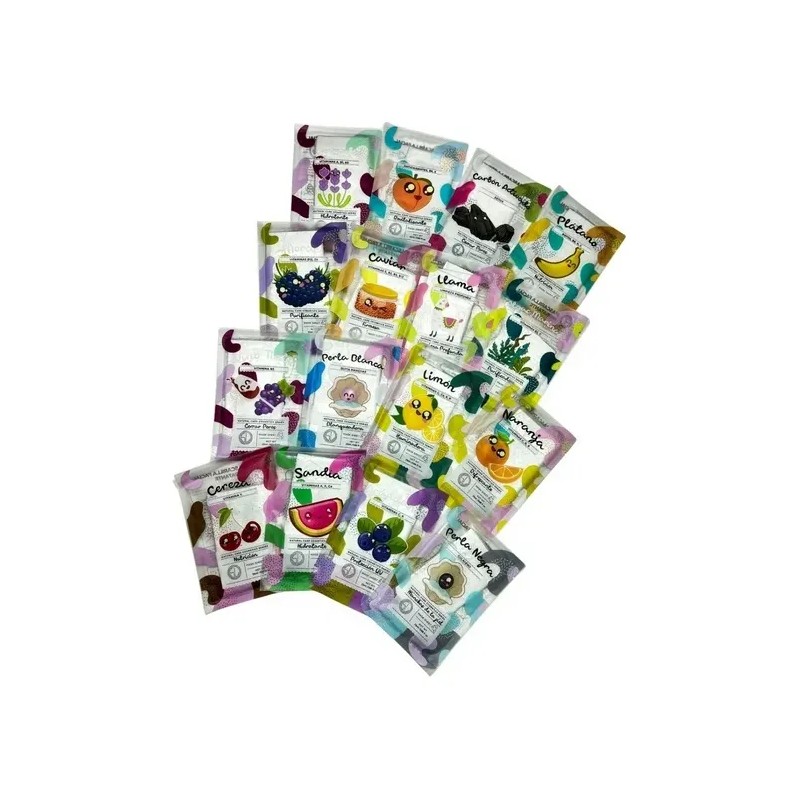 Kit 10 Mascarillas Faciales Hidratantes Rodillo De Jade