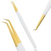 My Lash Tools Eyelash Extension Curved Degree Tweezers for Isolation