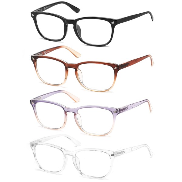 HAPJOYS Blue Light Blocking Reading Glasses for Women Stylish Lightweight