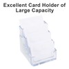 AMANDELIZABE 2 Pack Clear Acrylic Business Card Holder with 4
