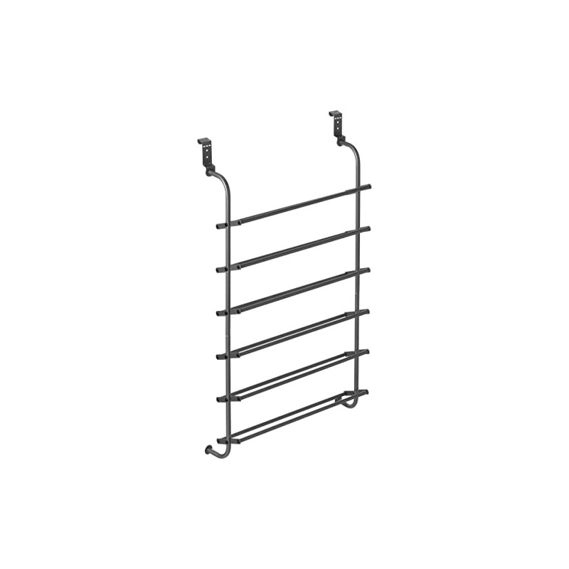 Whitmor 6905-6019 6 Shelf Over The Door Gunmetal Gray Shoe
