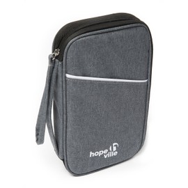 Hopeville Travel Document Case with RFID Protection, High-Quality Travel Organiser and Document Bag for All Travel Documents and Documents, gray, Modern