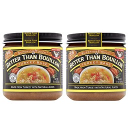 Better Than Bouillon Premium Turkey Base, Made with Roasted Turkey, 38 Servings Per Jar, 8-Ounce Glass Jar (Pack of 2)