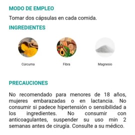 Cúrcuma Con Magnesio Vitamina C Fibra Blen Cápsulas Sabor Sin Sabor                                                                                   