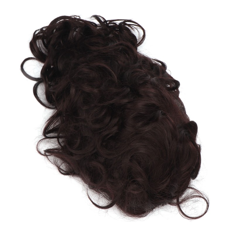 Men Short Black Wigs Soft Texture Breathable Adjust Net Firmly