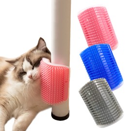 IBLUELOVER 3Pack Cat Self Groomer Wall Corner Grooming Brush Massage Brush Toy Cat Grooming Scratcher Wall Corner Groomer Comb with Catnip for Short Long HairCat Kitten Puppy