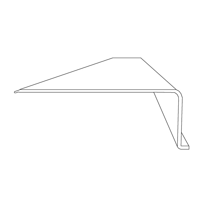 Ribbed Under Cabinet Acrylic Replacement Lens L-Shape Width 2-3/4 x