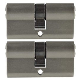 2x Cylinder Lock Keyed Alike 60 mm PZ 30/30 with 5 Keys
