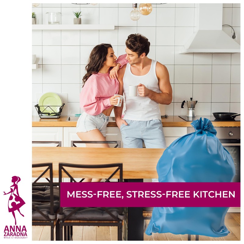 Blue Bin Bags 60 L with Handles, Extra Thin, Value