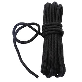 Fuwok Fuwok 2/3/4/6/8/10MM 20M(64ft) Satin Nylon Trim Cord,Rattail Silk Cord,All Purpose Rope,Assorted Colors Nylon String Twisted Durable Long Ropes (Black, 8mm)