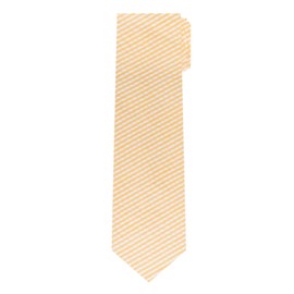 Jacob Alexander Seersucker Men's Regular Neck Tie and Pocket Square Set - Peach