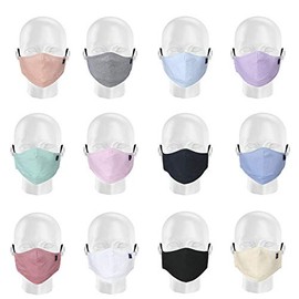 Janeo British Apparel Face Mask Washable Reusable Fabric Covering,Oxford Weave Fabric,a Tailored Fit with Chin Extension,Nose Clip. Matches our Oxford Shirts,Gift Idea. Paris Mint, 1 pc