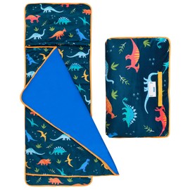 Wildkin Kids Plush Nap Mat – Soft, Cozy, Convenient for Daycare & Preschool – Jurassic Dinosaurs