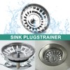 Kitchen Sink Strainer Plug, 78mm Hole Stainless Steel Sink Strainer