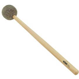 NINO Percussion - Hand Percussion Mallet 10" Natural Fur Medium Hard (NINO970)