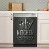 Black Kitchen Dishwasher Magnet Cover, 23x26 in Farmhouse Dishwasher Magnetic