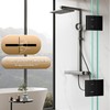 Alise Glass Shower Door Hinges, 180 Degree Shower Door Hinges
