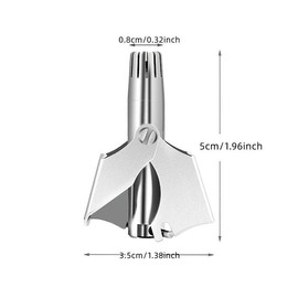 Summer Gifts, Waterproof Manual Nose Trimmer, Mini Portable Comfort Painless Nose Hair Cutter, Safety Nasal Hair Care Products for Men Daily Use, Basedbodyworks, Razors for Women - Color: Silver, Specification: one-size