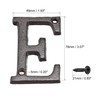 sourcing map House Letter, 3 Inch Cast Iron Letter E