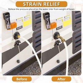 1pcs 45 Degree Water Hose Elbow for RV with Easy Grip Connector RV Water Hose Accessories RV Drinking Water Hose Adapter RV City Water Inlet Connection Camper Residential Outdoor Garden Hose Elbow