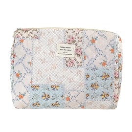 Toiletry Bag, Cosmetic Bag, Travel Cosmetic Bag, Coquette Makeup Bag, Cosmetic Bag, Large Capacity, Quilted Toiletry Bag, Women, Travel Cosmetic Organiser for Women, Girls, 26 x 18 x 7 cm