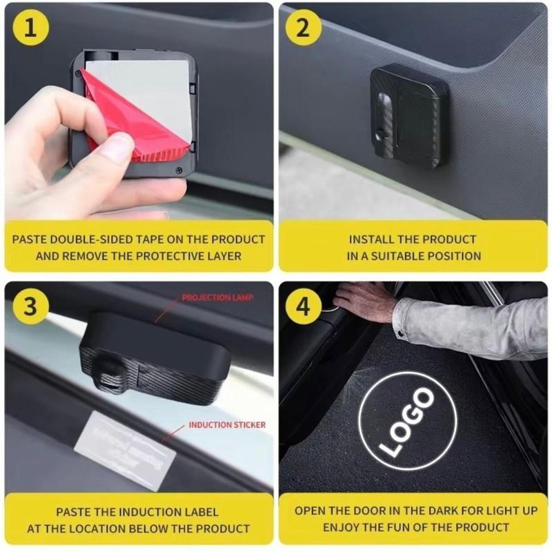 KLIFE LIMITED 2Pcs LED Car Door Welcome Light HD Projector