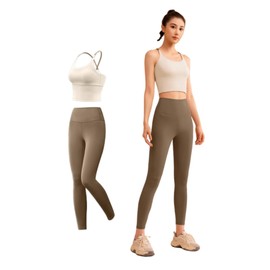 Cloudstop Sportswear, Women's Yoga Wear, Top and Bottom Set, Training Wear, Sports Bra, Yoga Pants, Leggings, High Waist, Non-Swing, Sweat Absorbent, Quick Drying, Stretchy, Breathable, Comfortable