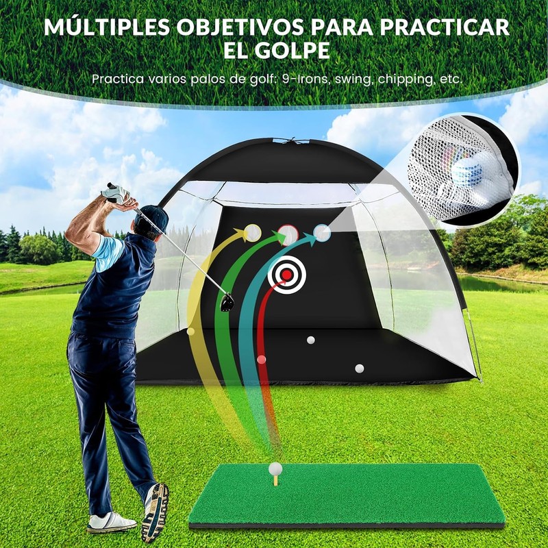 Rabbitstorm Red de Golf, con Tapete de Césped, 300 *