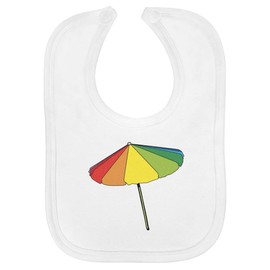 Azeeda 'Beach Umbrella' Soft Cotton Baby Bib (BI00059458)