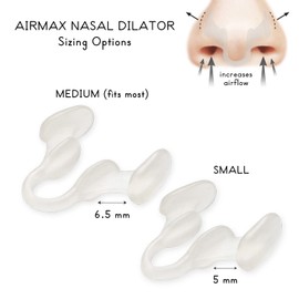 AIRMAX Nasal Dilator for Better Sleep - Natural, Comfortable, Anti Snoring Device, Snoring Solution for Maximum Airflow and Easier Breathing 2 Size Trial Pack (Small and Medium - Clear)