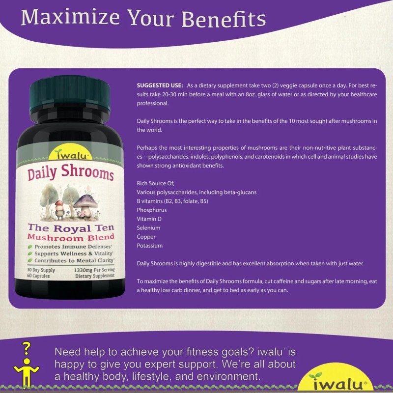Suplemento Salud Intestinal Mujeres Complejo Hongos Melena León Control Cortisol