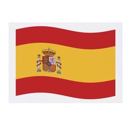 'Waving Spanish Flag' Temporary Tattoo - Water Resistant, Skin-Safe, Non-Toxic Transfer (TO00068477)