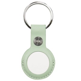 Etui für AirTag Echtleder, Schutzhülle mit Schlüsselbundring, Anti-Scratch