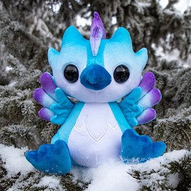 Dragons and Beasties Ember: Phoenix Plush (Frostfire Blue)
